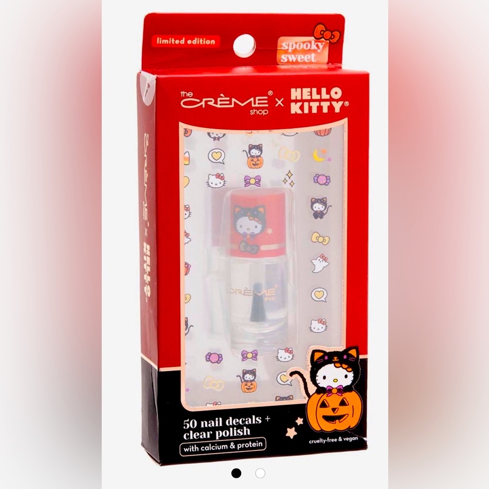 Hello Kitty x CREME Halloween 50 nail decals & clear polish